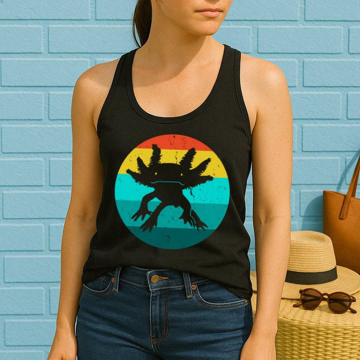 Axolotl Funny Retro Womens Tank Top