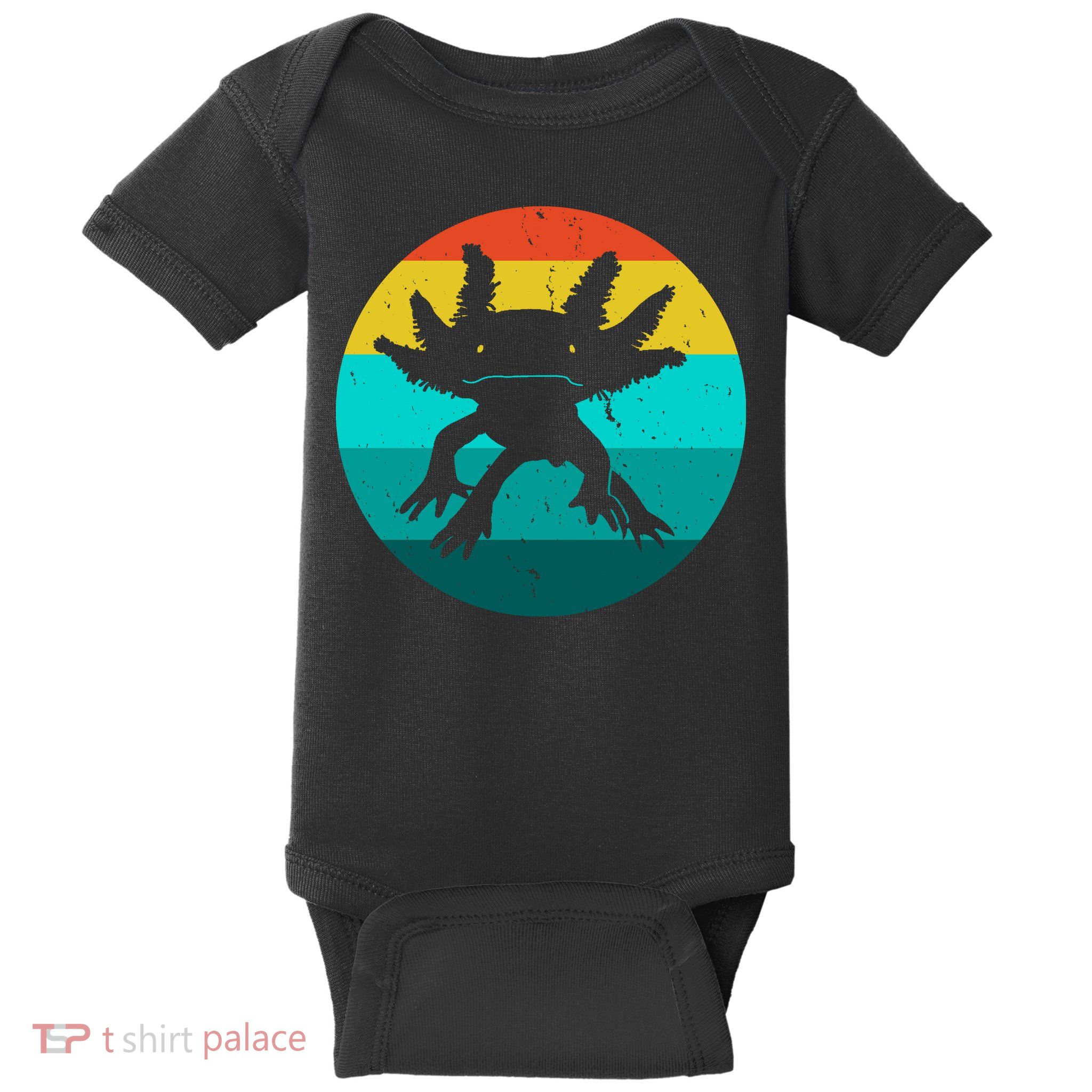 Axolotl Funny Retro Baby Bodysuit