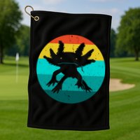 Axolotl Funny Retro Golf Towel