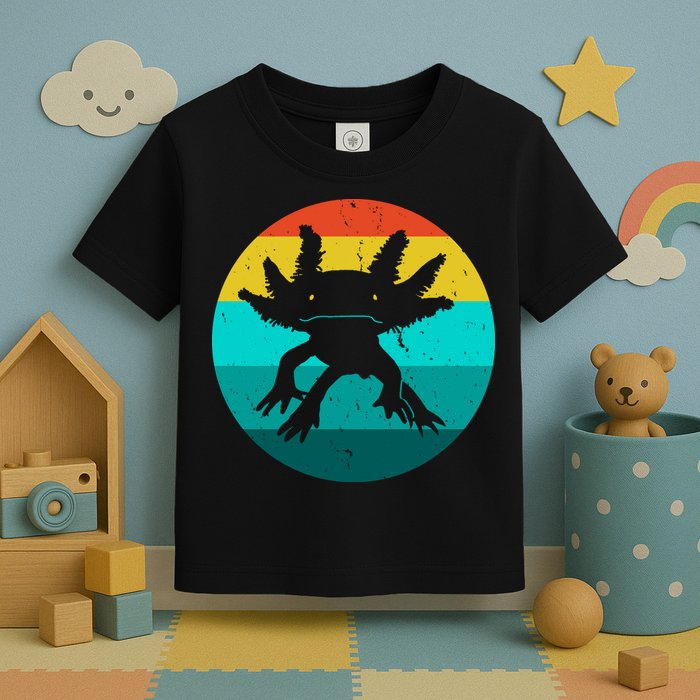 Axolotl Funny Retro Toddler T-Shirt
