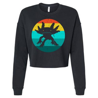 Axolotl Funny Retro Cropped Pullover Crew