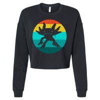 Axolotl Funny Retro Cropped Pullover Crew