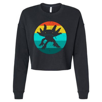 Axolotl Funny Retro Cropped Pullover Crew