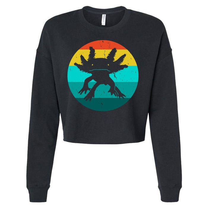 Axolotl Funny Retro Cropped Pullover Crew