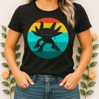 Axolotl Funny Retro Womens T-Shirt
