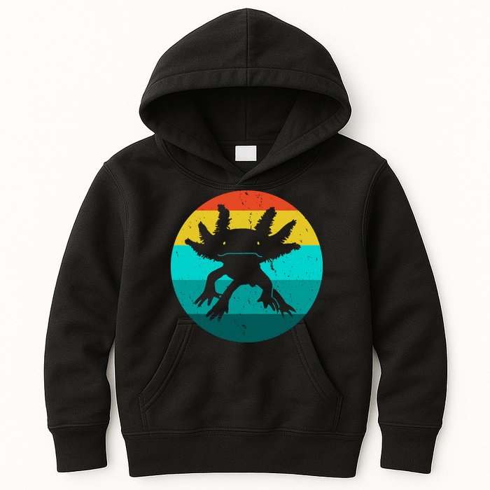 Axolotl Funny Retro Kids Hoodie