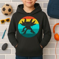 Axolotl Funny Retro Kids Hoodie