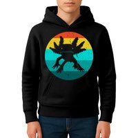 Axolotl Funny Retro Kids Hoodie