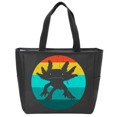 Axolotl Funny Retro Zip Tote Bag