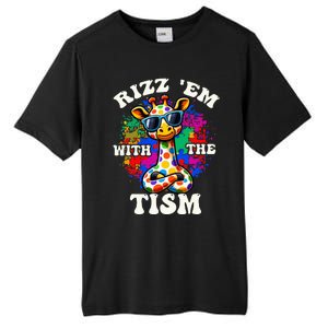 Autism Funny Rizz Em With The Tism Meme Autistic Giraffe Tall Fusion ChromaSoft Performance T-Shirt