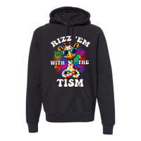 Autism Funny Rizz Em With The Tism Meme Autistic Giraffe Premium Hoodie