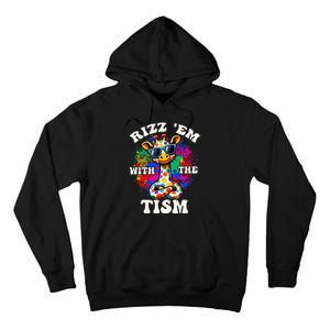 Autism Funny Rizz Em With The Tism Meme Autistic Giraffe Tall Hoodie