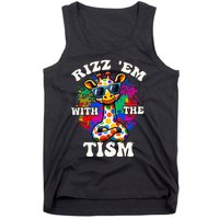 Autism Funny Rizz Em With The Tism Meme Autistic Giraffe Tank Top