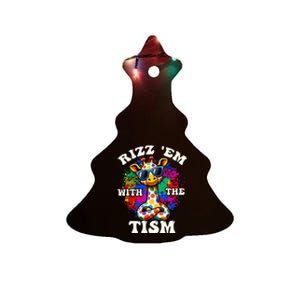 Autism Funny Rizz Em With The Tism Meme Autistic Giraffe Ceramic Tree Ornament