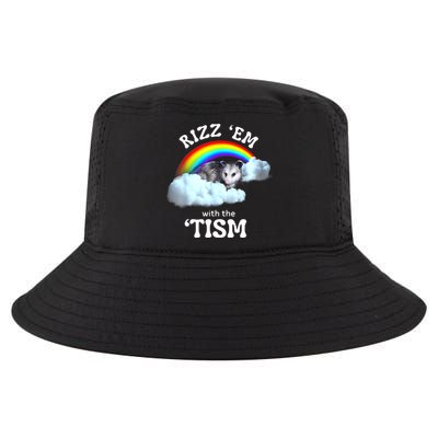 Autism Funny Rizz Em With The Tism Meme Autistic Opossum Cool Comfort Performance Bucket Hat