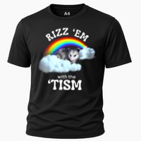 Autism Funny Rizz Em With The Tism Meme Autistic Opossum Performance Shirt