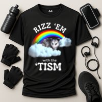 Autism Funny Rizz Em With The Tism Meme Autistic Opossum Performance Shirt
