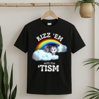 Autism Funny Rizz Em With The Tism Meme Autistic Opossum T-Shirt