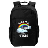 Autism Funny Rizz Em With The Tism Meme Autistic Opossum Backpack