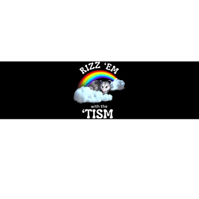 Autism Funny Rizz Em With The Tism Meme Autistic Opossum Bumper Sticker