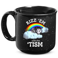 Autism Funny Rizz Em With The Tism Meme Autistic Opossum 15oz Campfire Ceramic Mug