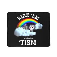 Autism Funny Rizz Em With The Tism Meme Autistic Opossum Mousepad