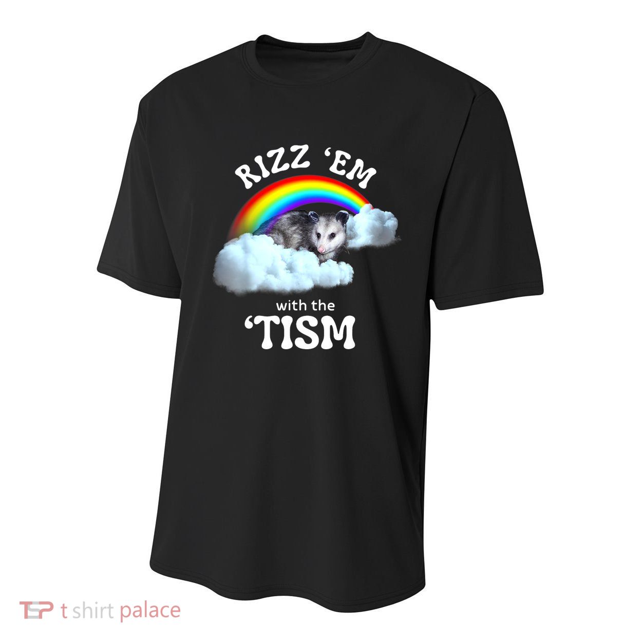 Autism Funny Rizz Em With The Tism Meme Autistic Opossum Youth Performance Sprint T-Shirt