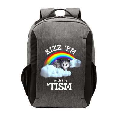 Autism Funny Rizz Em With The Tism Meme Autistic Opossum Vector Backpack