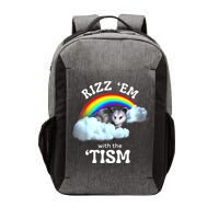 Autism Funny Rizz Em With The Tism Meme Autistic Opossum Vector Backpack