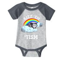 Autism Funny Rizz Em With The Tism Meme Autistic Opossum Infant Baby Jersey Bodysuit