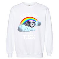 Autism Funny Rizz Em With The Tism Meme Autistic Opossum Garment-Dyed Sweatshirt