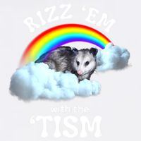 Autism Funny Rizz Em With The Tism Meme Autistic Opossum Garment-Dyed Sweatshirt