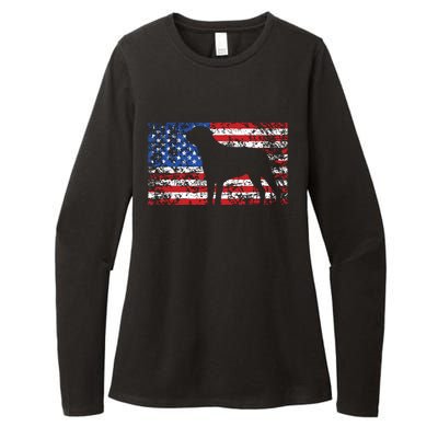 American Flag Rottweiler Dog 4th Of July USA Gift Womens CVC Long Sleeve Shirt