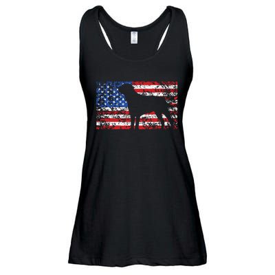 American Flag Rottweiler Dog 4th Of July USA Gift Ladies Essential Flowy Tank