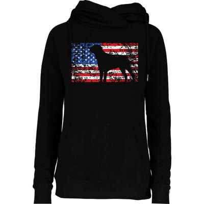 American Flag Rottweiler Dog 4th Of July USA Gift Womens Funnel Neck Pullover Hood