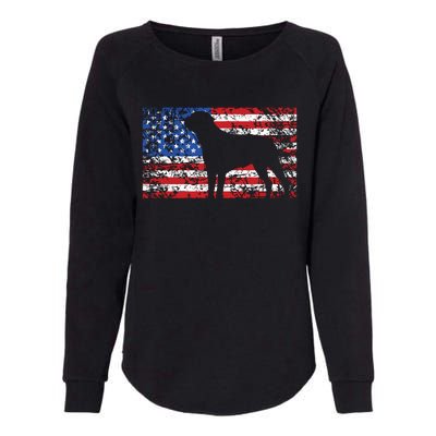 American Flag Rottweiler Dog 4th Of July USA Gift Womens California Wash Sweatshirt