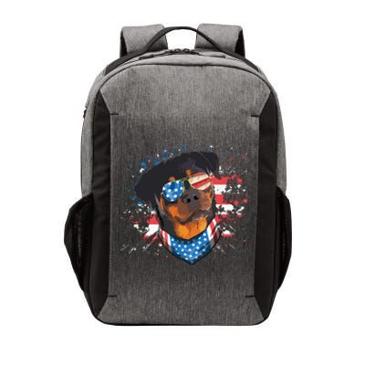 American Flag Rottweiler Dog Lover Funny 4th Of July Dog Vector Backpack