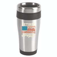 American Flag Retired 2025 Not My Problem Anymore 16oz Travel Tumbler