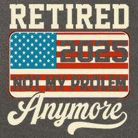 American Flag Retired 2025 Not My Problem Anymore Cotton Canvas Backpack