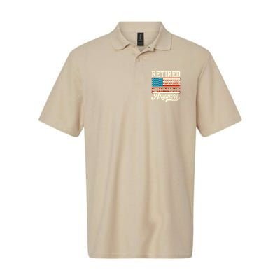 American Flag Retired 2025 Not My Problem Anymore Polo