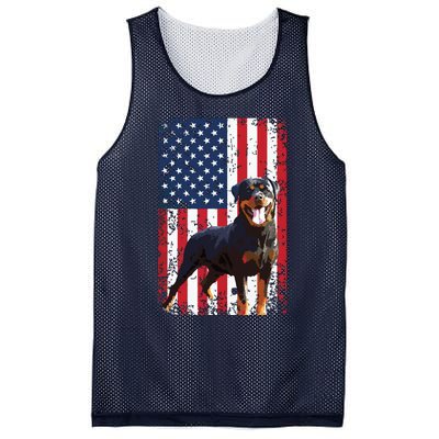 American Flag Rottweiler Dog Lover Funny 4th Of July Dog Mesh Reversible Basketball Jersey Tank