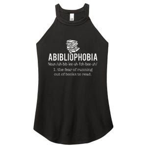 Abibliophobia Funny Reading Bookworm Reader Gift Women's Perfect Tri Rocker Tank