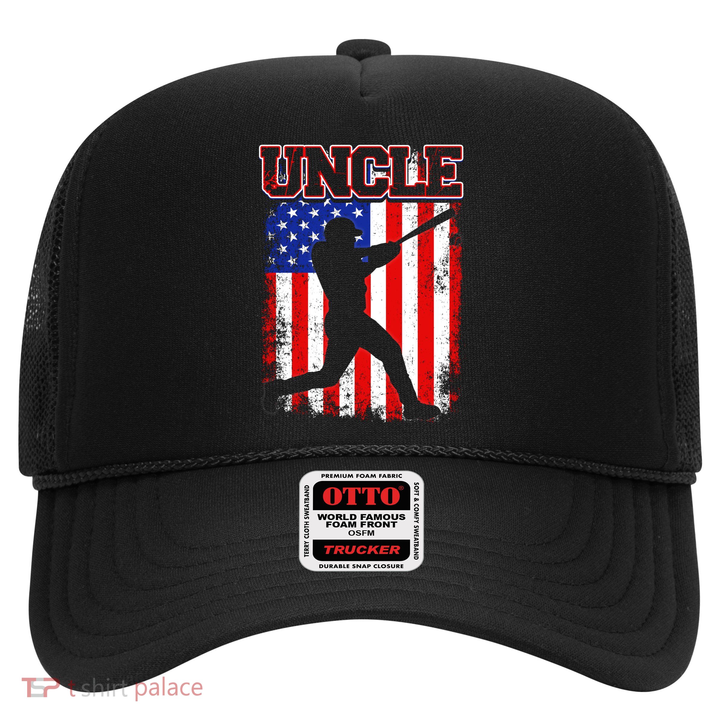 American Flag Retro Baseball Uncle Funny Fathers Day Cool Gift Trucker Hat