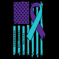 American Flag Ribbon Suicide Awareness Baby Bodysuit