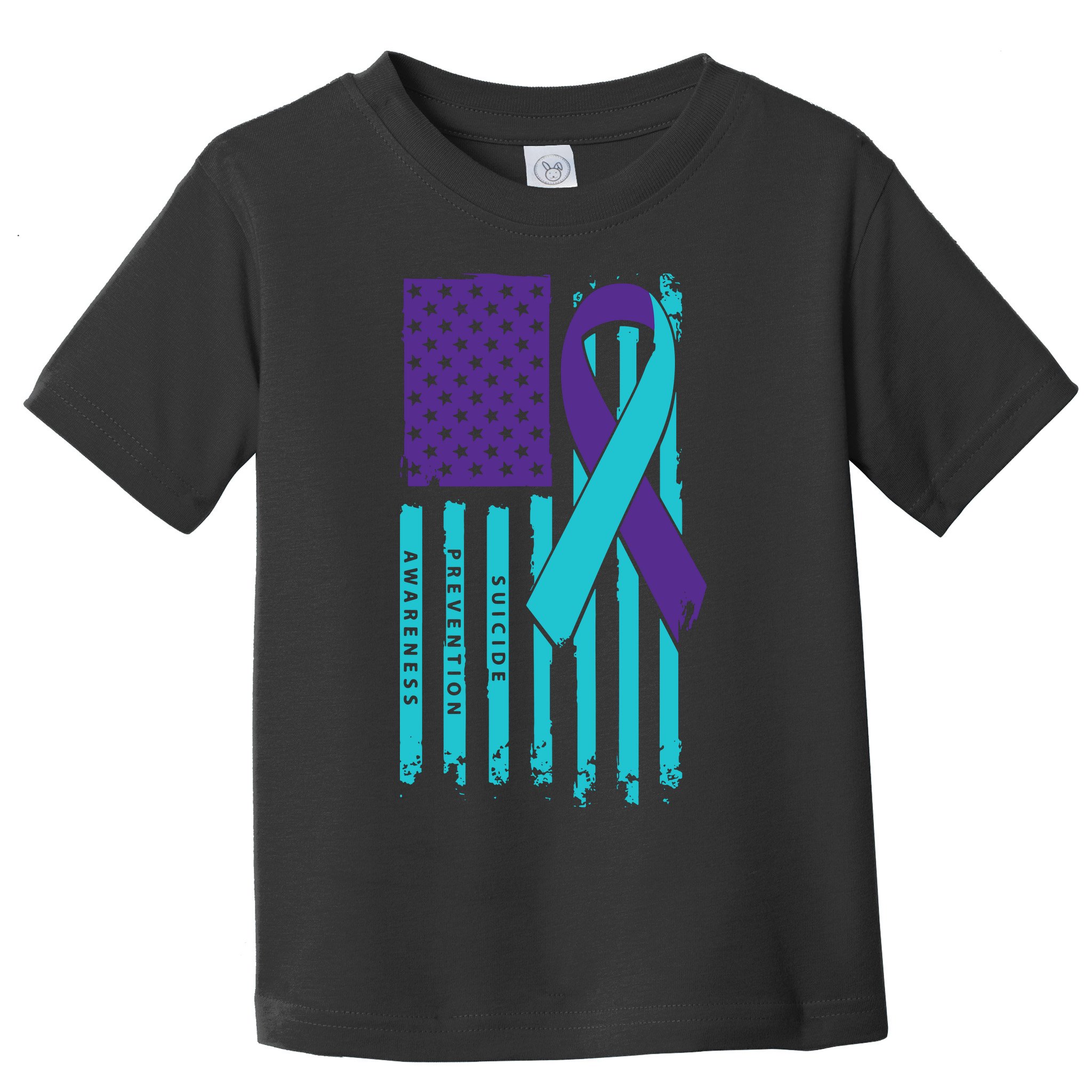 American Flag Ribbon Suicide Awareness Toddler T-Shirt