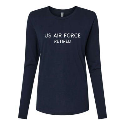 Air Force Retired Retirement Gift Womens Cotton Relaxed Long Sleeve T-Shirt