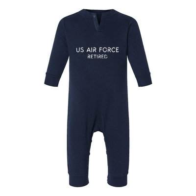 Air Force Retired Retirement Gift Infant Fleece One Piece