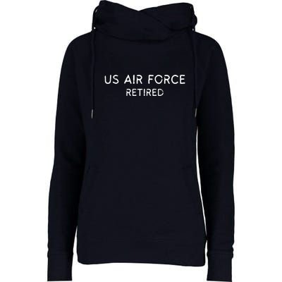 Air Force Retired Retirement Gift Womens Funnel Neck Pullover Hood