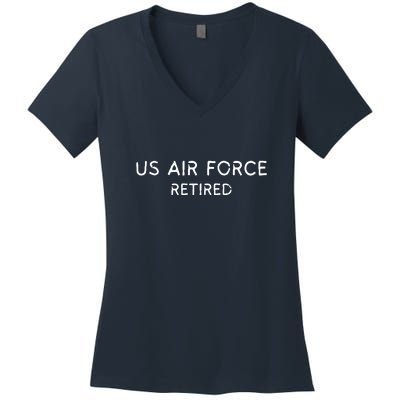 Air Force Retired Retirement Gift Women's V-Neck T-Shirt