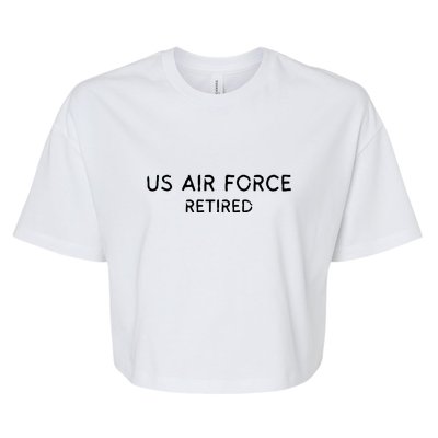 Air Force Retired Retirement Gift Bella+Canvas Jersey Crop Tee